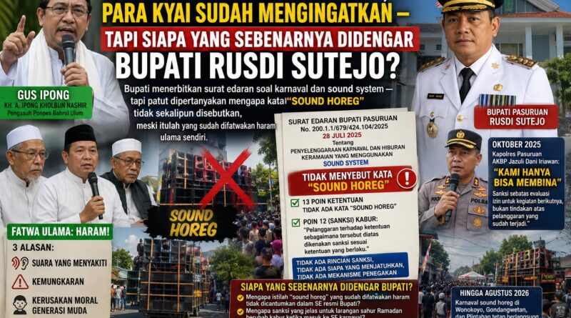 Gus Ipong Sudah Bersuara, Para Kyai Sudah Mengingatkan — Tapi Siapa yang Sebenarnya Didengar Bupati Rusdi Sutejo?
