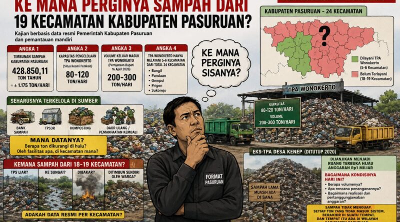 428.850 Ton Sampah Setahun: Ke Mana Perginya Sampah dari 19 Kecamatan Kabupaten Pasuruan?