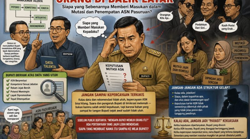 JANGAN SAMPAI BUPATI JADI KORBAN ORANG DI BALIK LAYAR