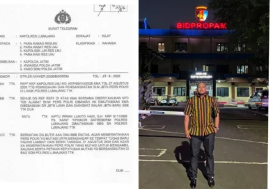 Mutasi Bukan Penghapus Dugaan: Publik Pertanyakan Ketegasan Propam Lumajang dalam Kasus AIPTU Irwan Lukito Hadi