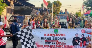 Kirab Budaya Oro-Oro Ombo Wetan Semarakkan HUT RI ke-81, Budaya Lokal dan UMKM Ikut Bergeliat
