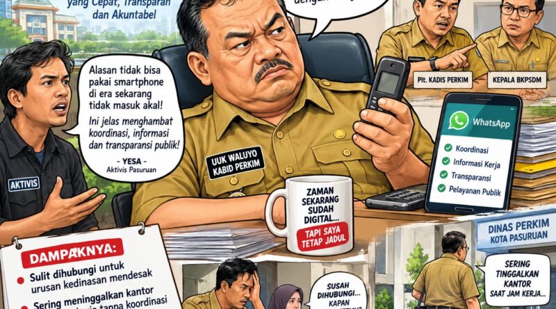 Pejabat Masih Pakai HP Jadul di Era Digital, Kabid kawasan dan Pemukiman Kota Pasuruan Tuai Sorotan