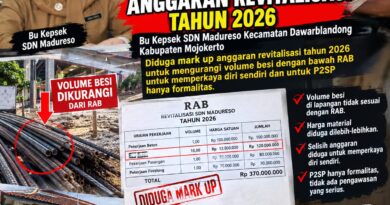 DIDUGA MARK UP & ABAIKAN K3! KEPSEK SDN MADURESO DAWARBLANDONG DISOROT ATAS PENGELOLAAN DANA REVITALISASI 2026