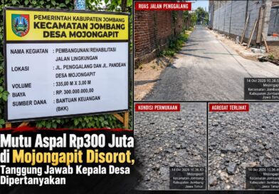 Mutu Aspal Rp300 Juta di Mojongapit Disorot, Pertanggungjawaban Kepala Desa Dipertanyakan