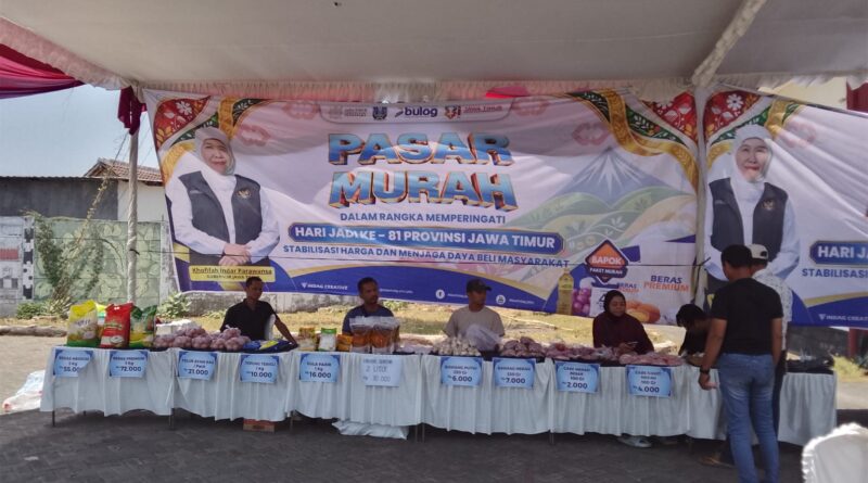 Beras hingga Minyak Goreng Dijual Terjangkau, Pasar Murah Hari Jadi ke-81 Jatim Hadir di Panggungrejo