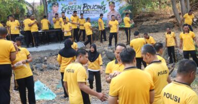 Polres Pasuruan Gelar Olahraga Bersama dan Green Policing, Bersihkan Sungai Bekacak