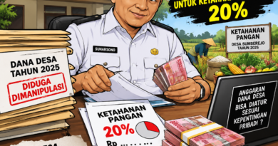 DUGAAN MANIPULASI ANGGARAN KETAHAN PANGAN 20% DANA DESA 2025 DI DESA SUMBEREJO LAMONGAN DISOROT