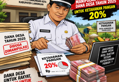 DUGAAN MANIPULASI ANGGARAN KETAHAN PANGAN 20% DANA DESA 2025 DI DESA SUMBEREJO LAMONGAN DISOROT
